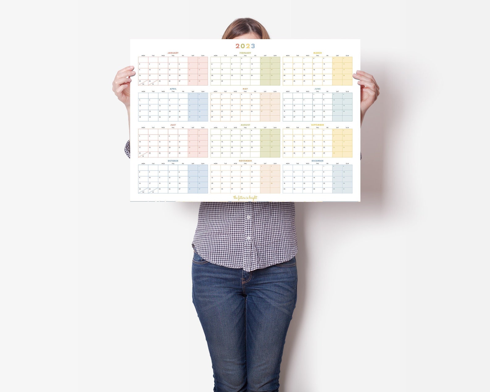 Printable Wall Planner 2023 Wall Calendar A1 Printable Wall Etsy UK