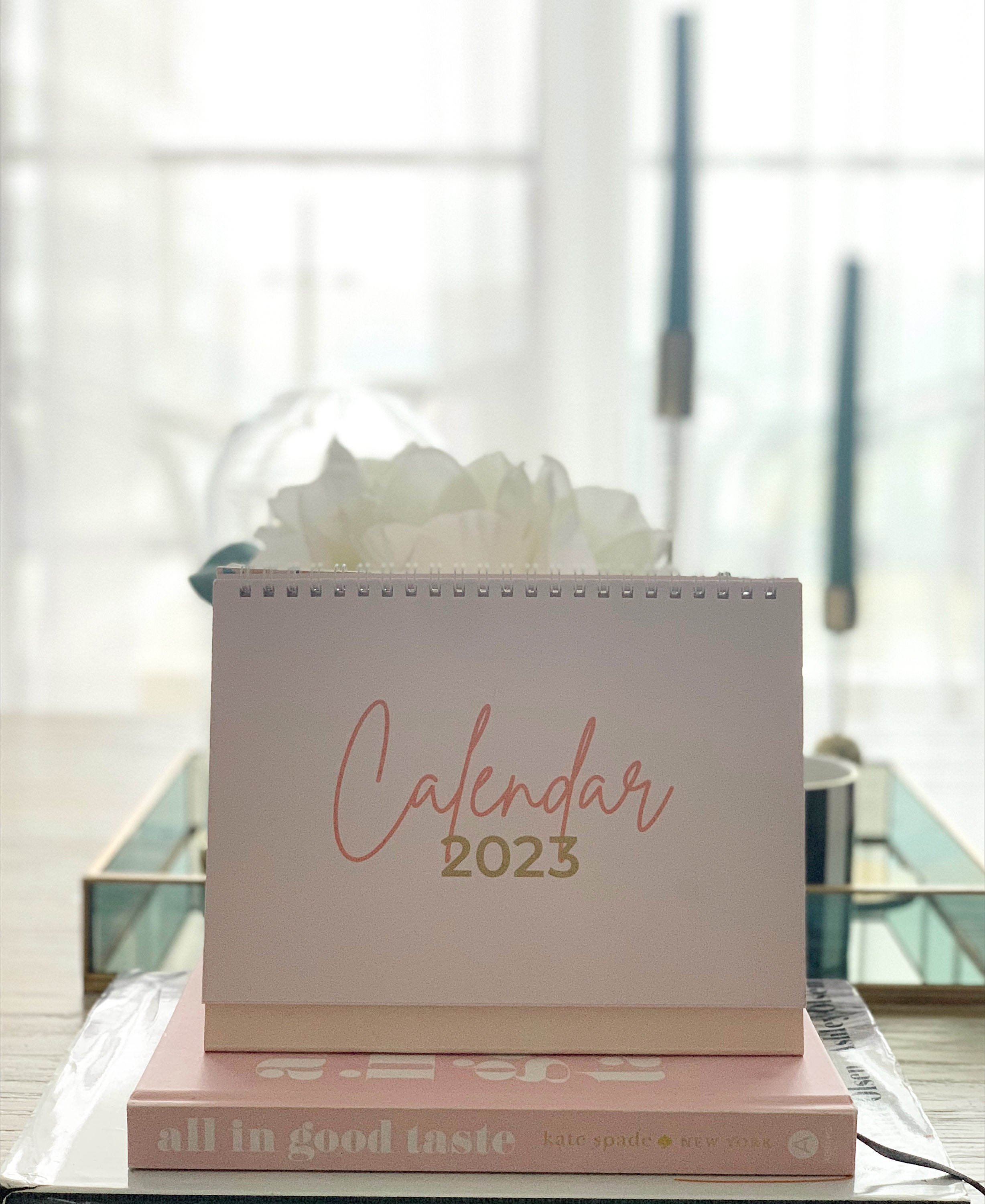 2023 Minimal Desk Calendar with 3 Pages of Planner Stickers Etsy UK