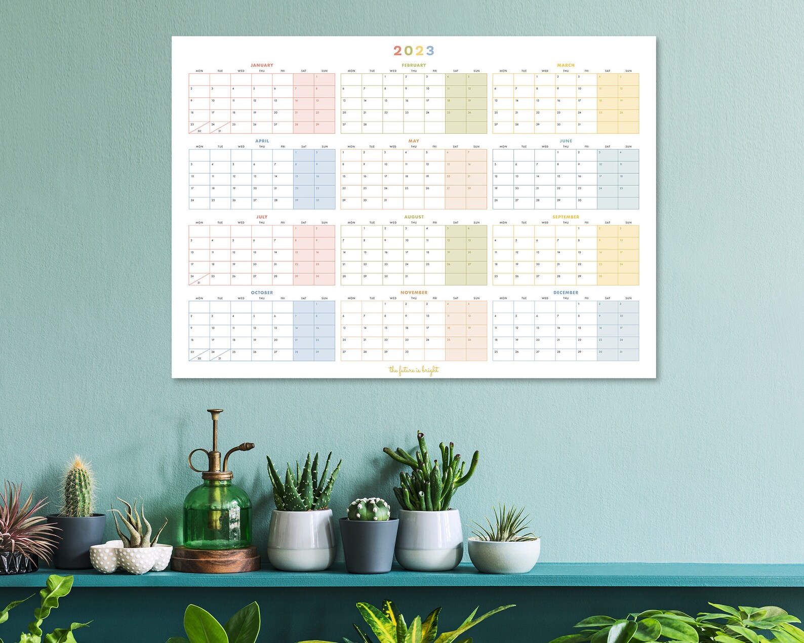 Printable Wall Planner 2023 Wall Calendar A1 Printable Wall Etsy UK