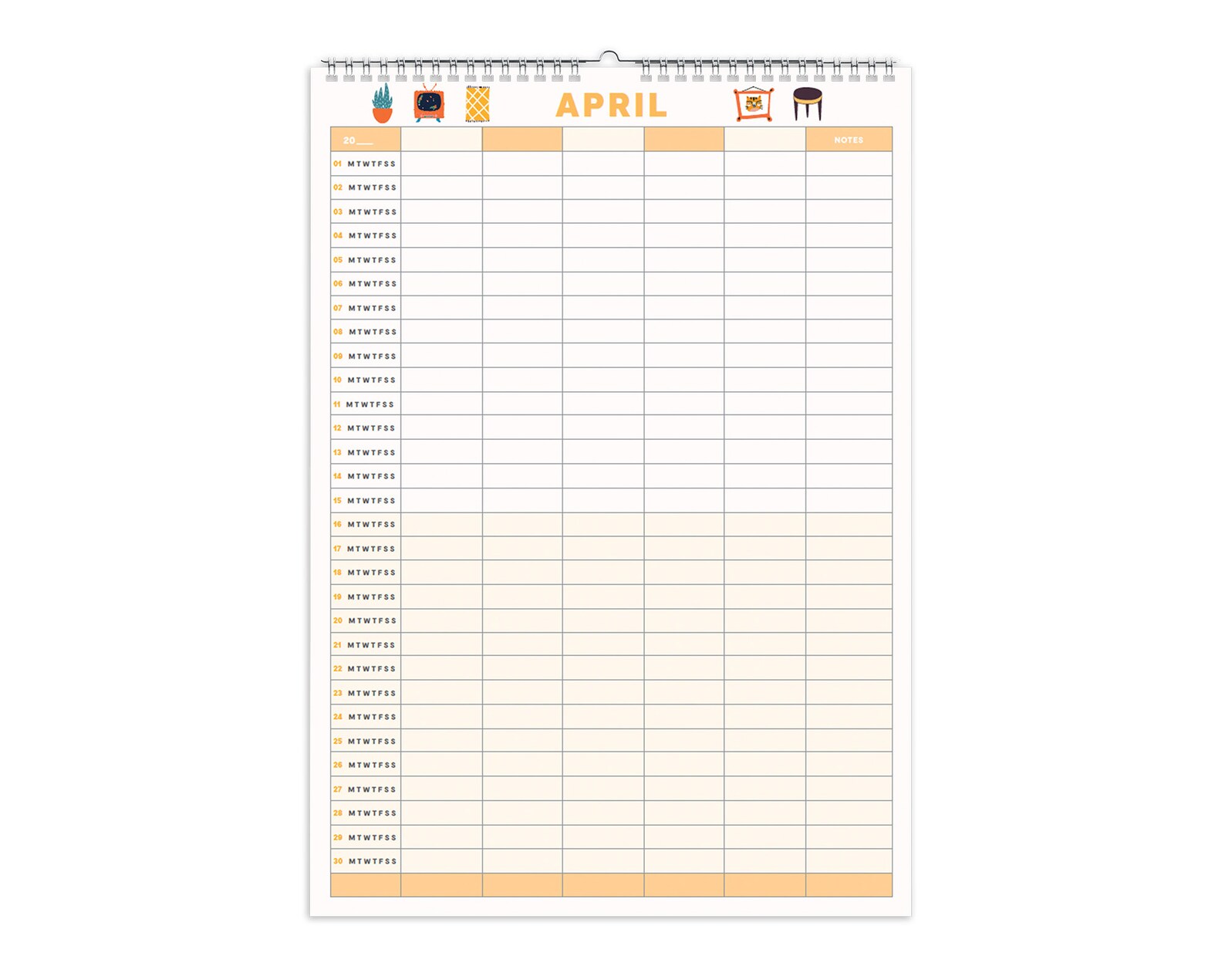 A3 Undated Family Calendar Monthly Planner Family Wall | Etsy UK