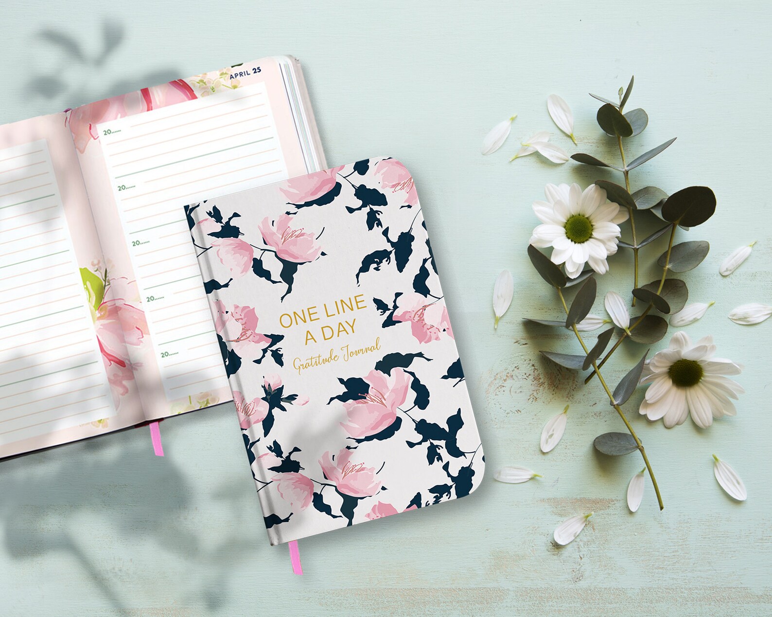 Gratitude Journal One Line A Day 5 Year Journal Floral - Etsy