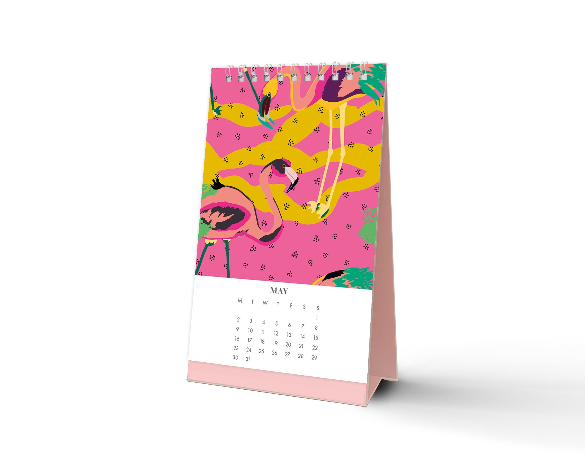 2022 Standing Desktop Calendar 2022 Blue Vertical Desk Etsy UK