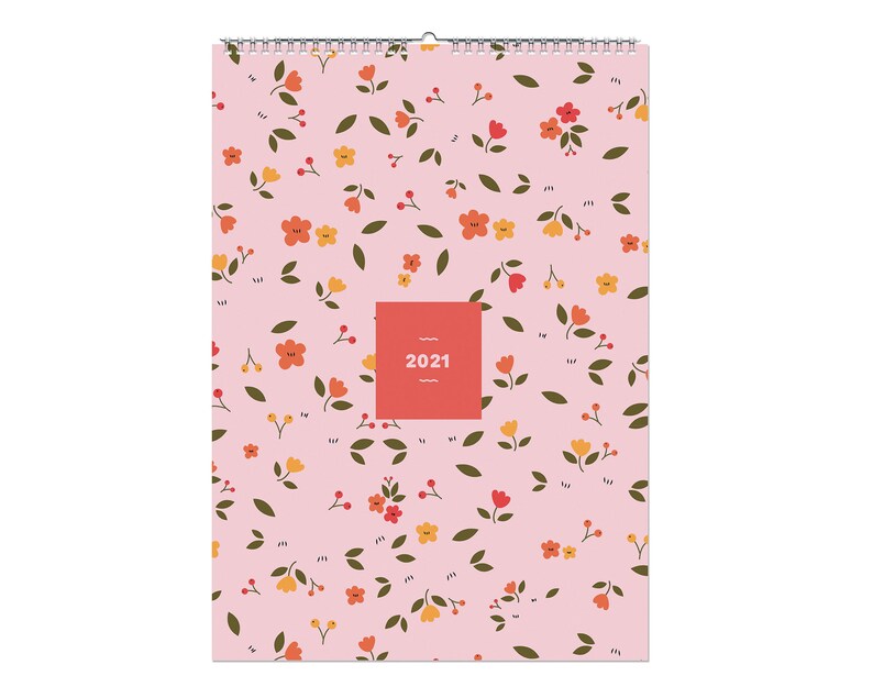 2021 Wall Calendar Family Wall Planner 2021 Floral 2021 Etsy