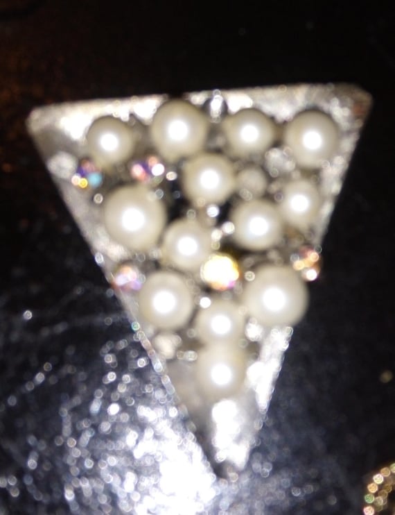 Triangle shaped brooch