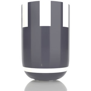 Model 102 - Fiberglass Planter 18&quot;x  12&quot; -  Modern - Gray & White