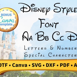 Mouse Alphabet Font, including Canva Template, Mouse Font SVG,  Vinyl Cut File, TTF, Pdf, Dxf, Svg Silhouette, Svg file for cricut