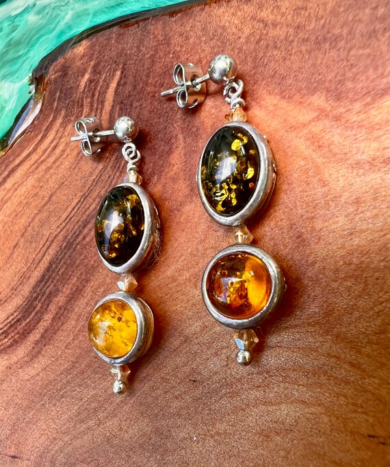 Polish amber shop earrings
