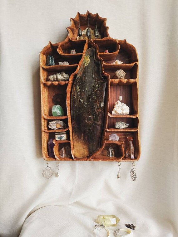 Altar. Chapel . Wall mounted . Crystal shelf. Etsy