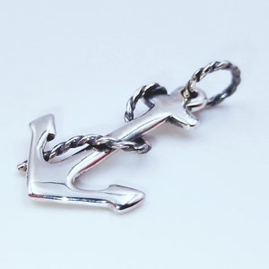 Silver Anchor Necklace, Navy/Sailor Necklace, Men&#39;s Pendant Necklace