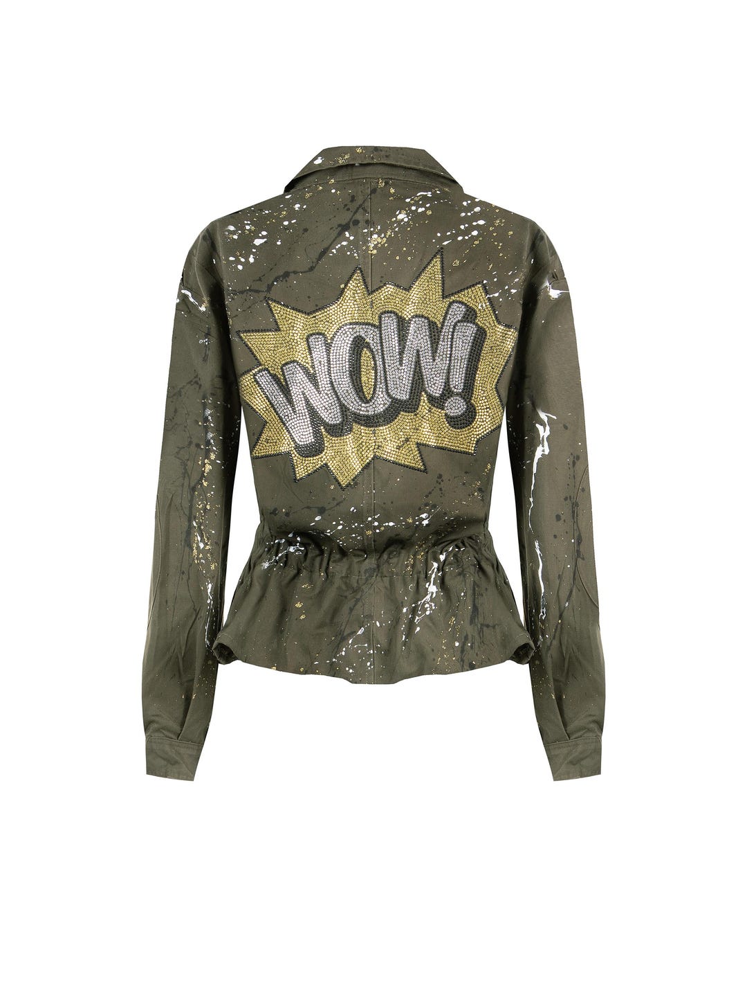 Original Custom Upcycled Solid Color Military Jacket, Hand Painted Army ...