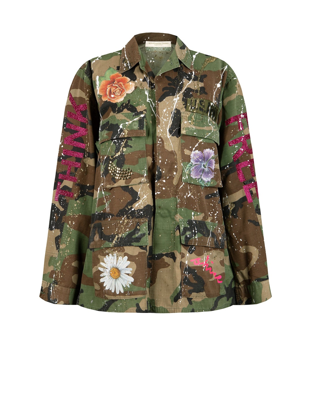 Camouflage Jacket, Camouflage Jacket, Upcycled Custom, Hand