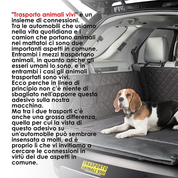 Adesivi Trasporto Animali Vivi 2 Pezzi da 7,5 x 18 cm