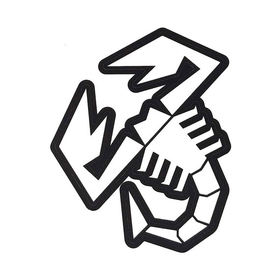 Sticker Abarth Scorpion Transparent Black Board 120 Mm Etsy