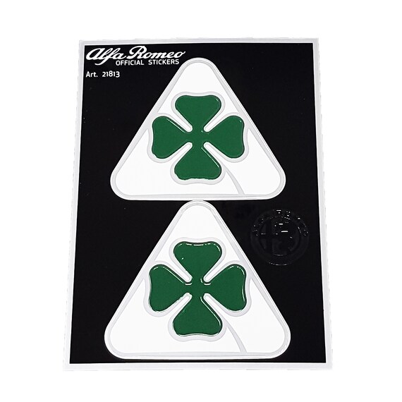 75 mm Alfa Romeo Sticker Patch Four-Leaf Clover 75 mm Alfa Romeo Sticker Patch Four-Leaf Clover