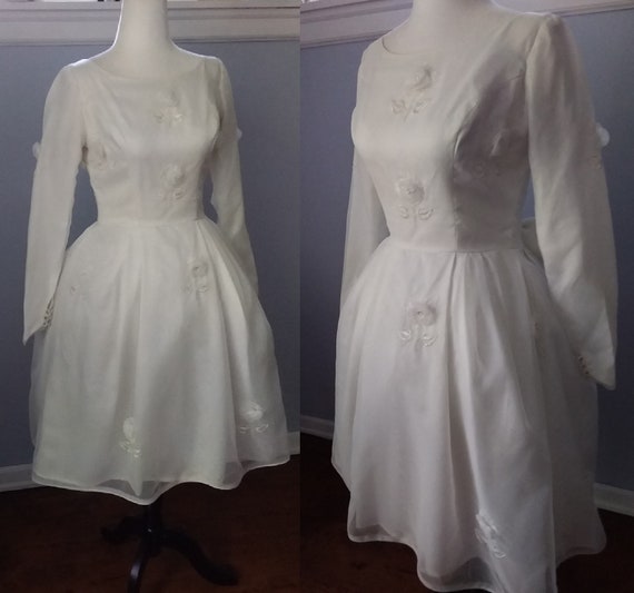 60s Bridal Dress/Bride Dress/60s Vintage Dress/60s