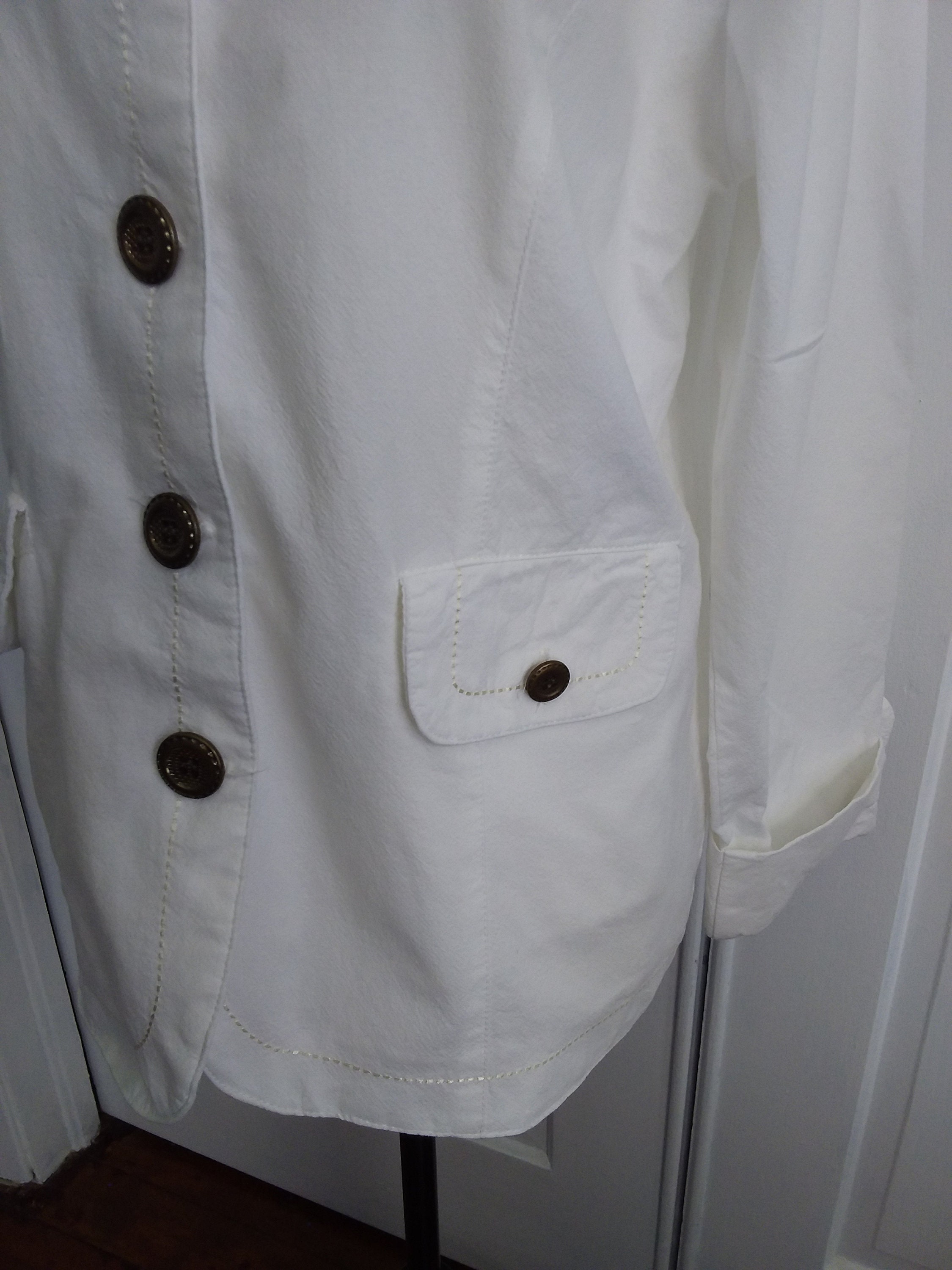 White Cotton Jacket/Vintage Cotton Jacket Etsy