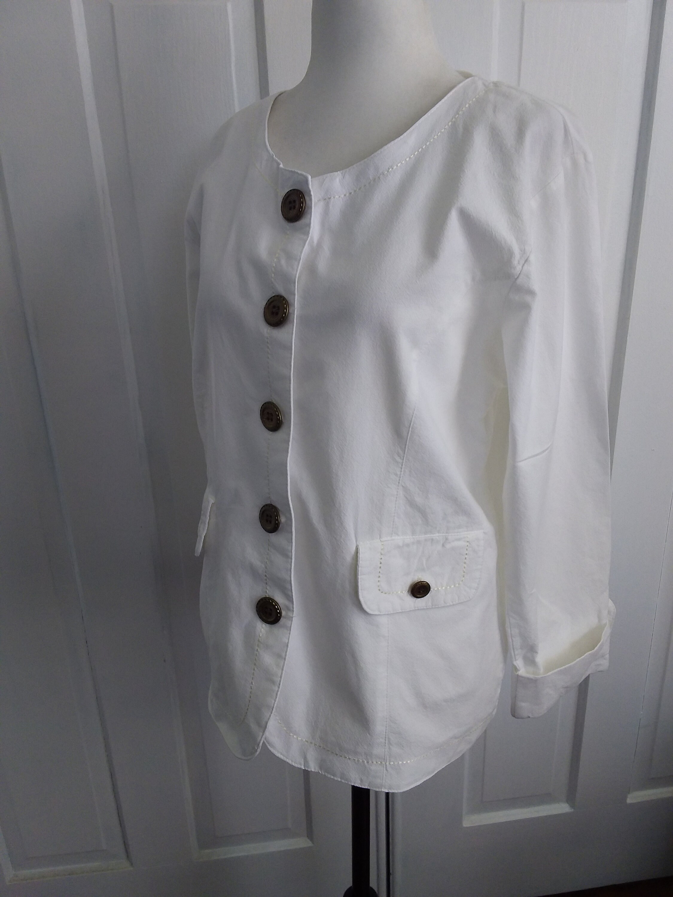 White Cotton Jacket/Vintage Cotton Jacket Etsy