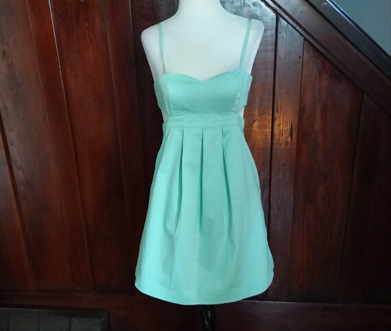 90s Sundress/Vintage Sundress/Mint Green Sundress/