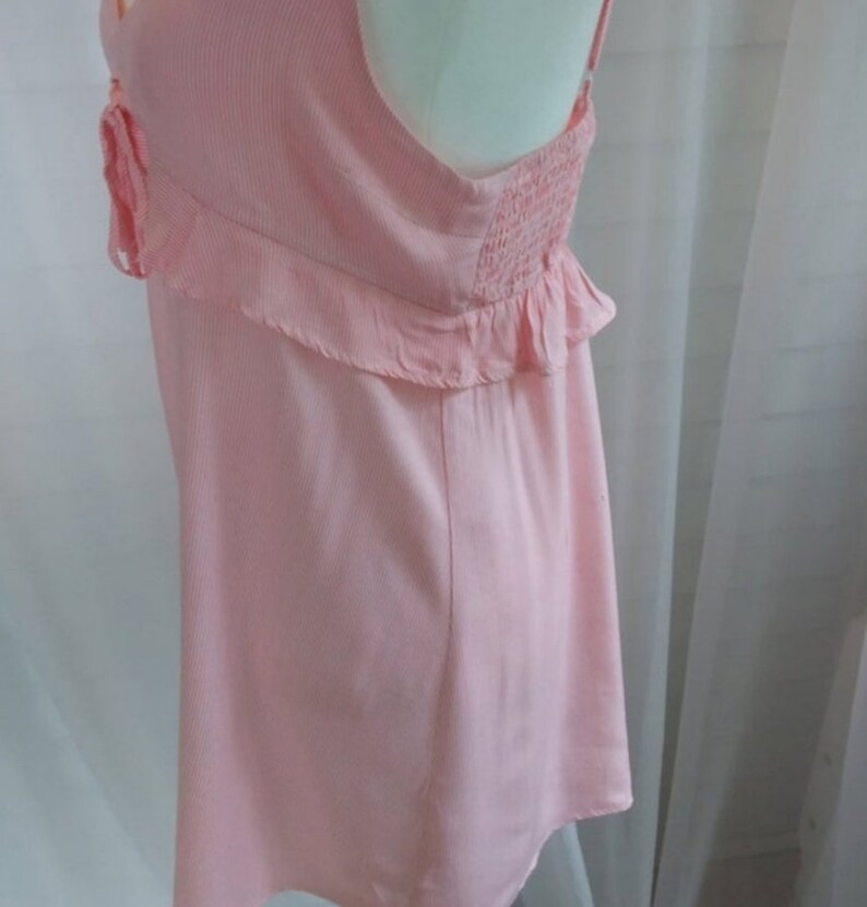 Vintage SundressPink Striped Mini SundressPink Cotton DressPink Sundress