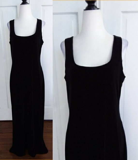 Black Velvet Evening Gown/Vintage Velvet Gown/New