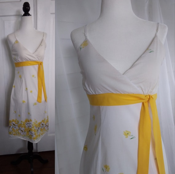 60s Sundress/Vintage Sundress/Yellow Dress/Yellow