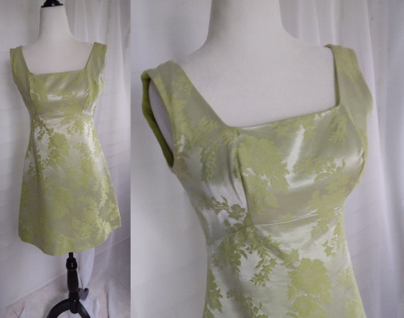 60s Silk Mini Dress/Vintage 60s Dress/60s Cocktail
