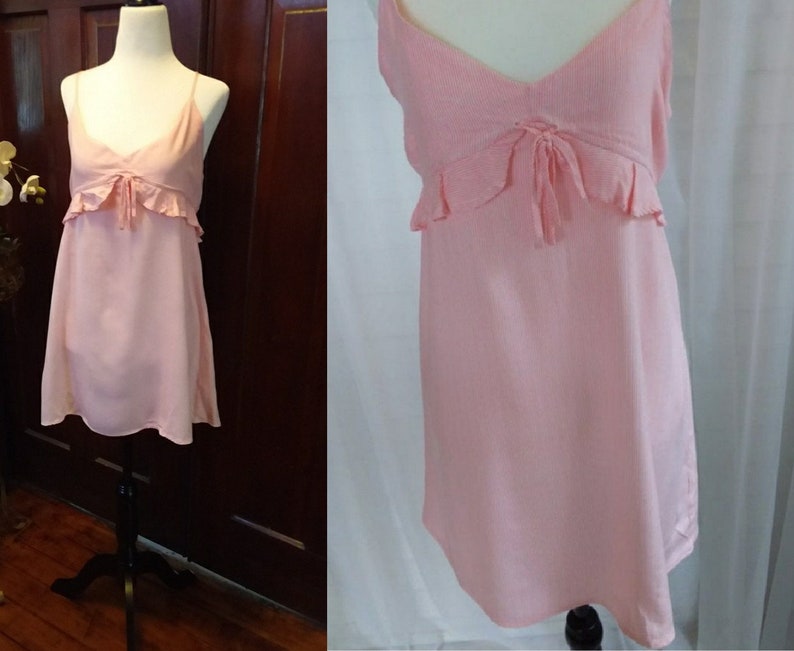Vintage SundressPink Striped Mini SundressPink Cotton DressPink Sundress