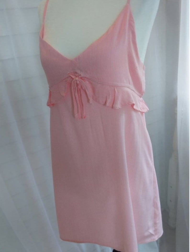 Vintage SundressPink Striped Mini SundressPink Cotton DressPink Sundress