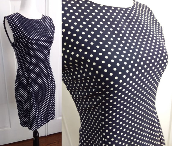 Navy Polka Dot Dress