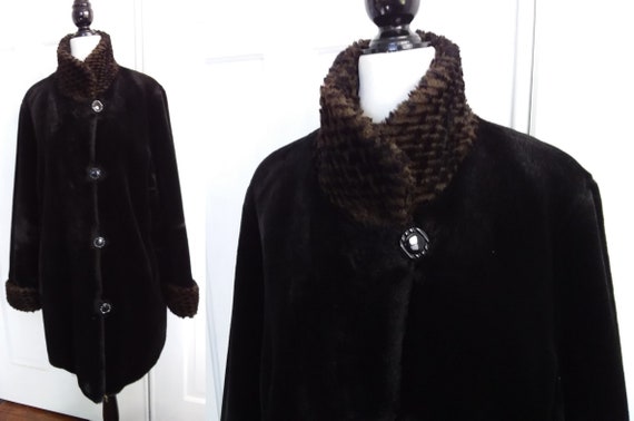 Vintage Faux Fur Coat/Luxury Faux Fur
