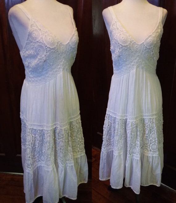 Cotton Sundress/Boho Sundress/Embroidered Sundress