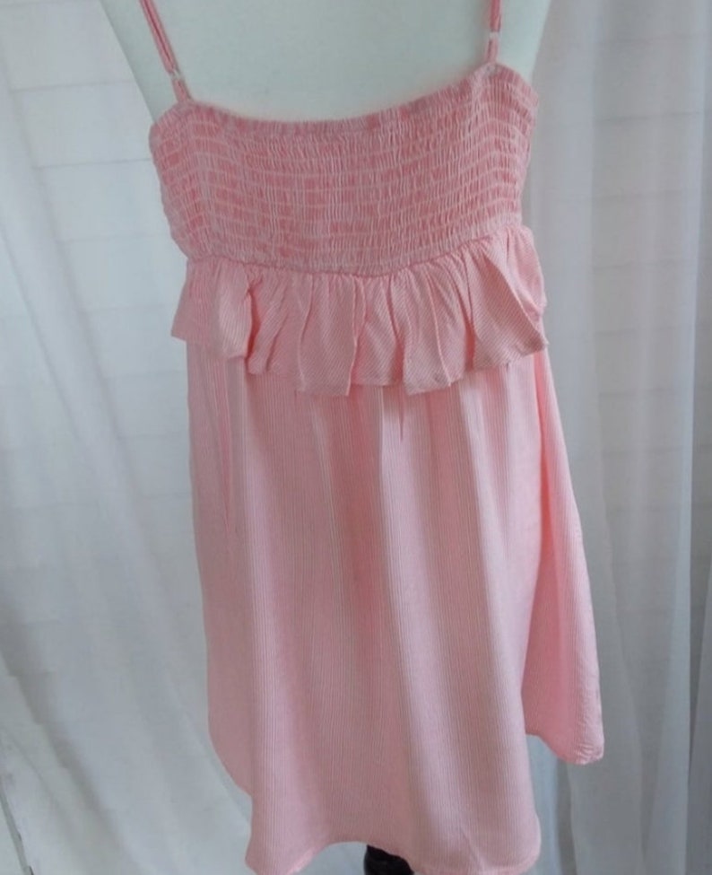 Vintage SundressPink Striped Mini SundressPink Cotton DressPink Sundress