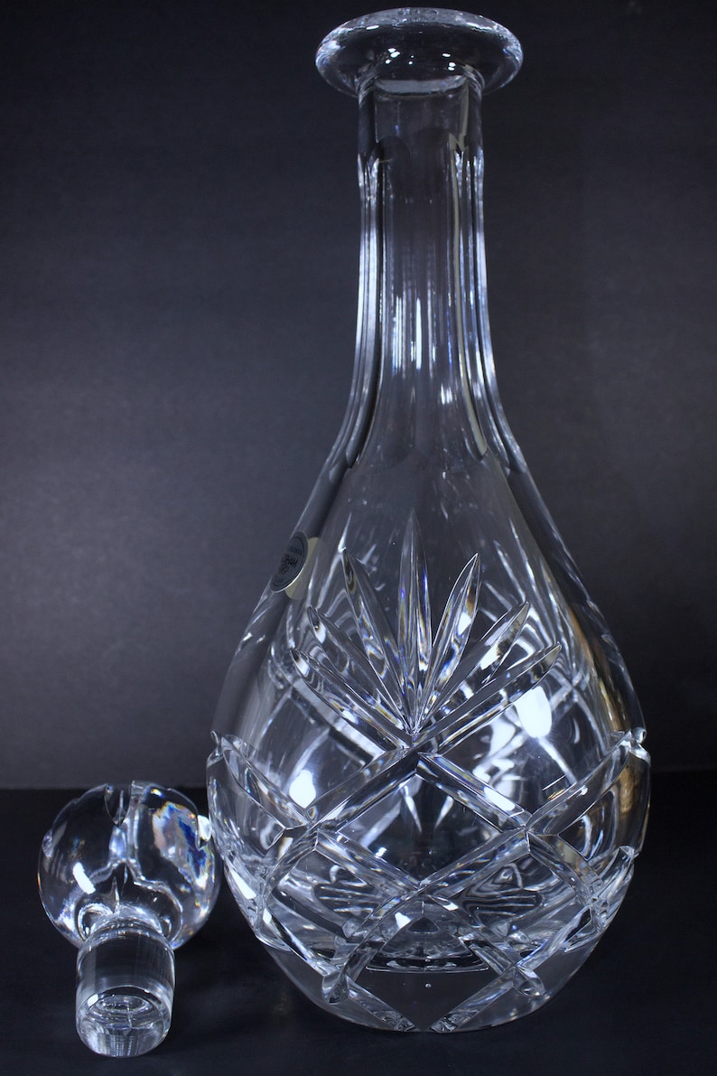 Gorham Full Lead Crystal 12 Decanter Poland Barware Cut Etsy