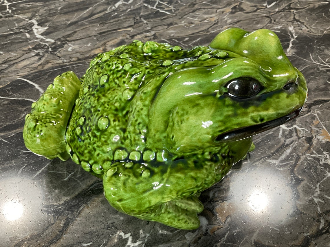 Vintage Arnel's Pottery Large 10 Frog Toad Garden Etsy