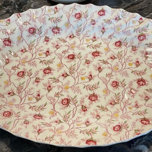 Copeland Spode Rosebud Chintz 15&quot; Oval Serving Platter 2-8401 Pink Vine 1951 Rare