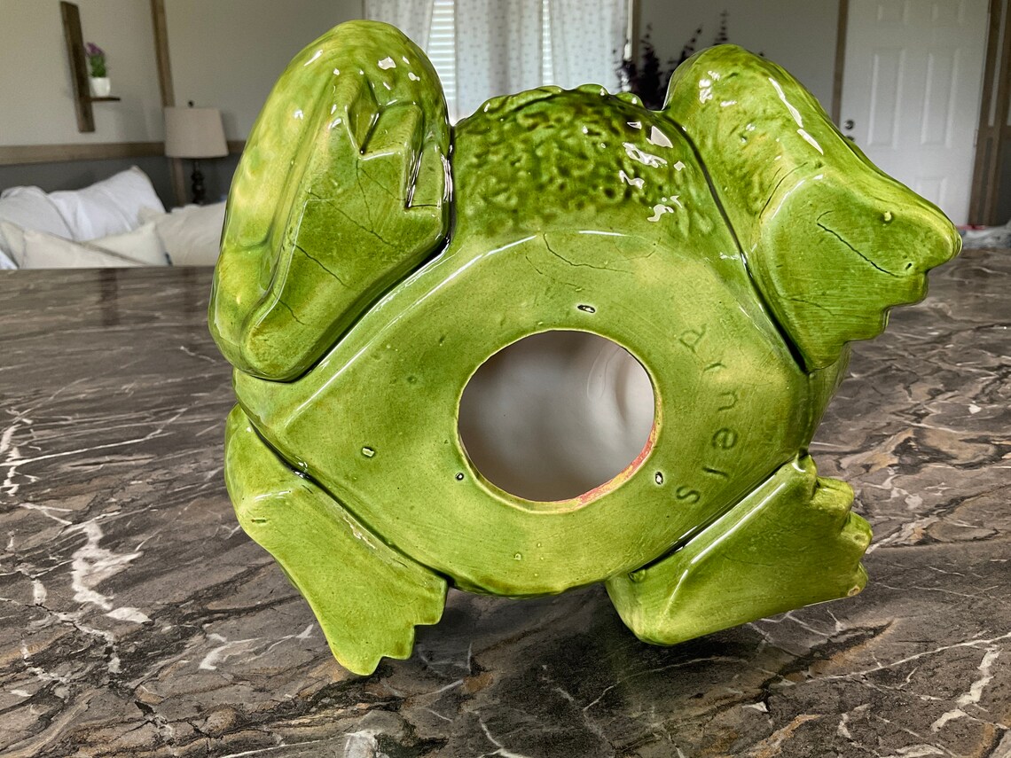 Vintage Arnel's Pottery Large 10 Frog Toad Garden Etsy