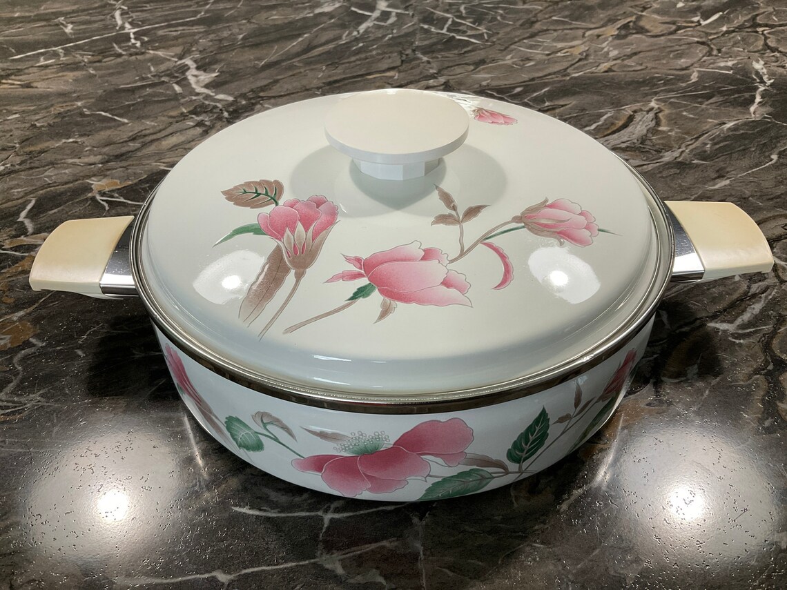 Mikasa Silk Flowers Gourmet Colors 2.5 Quart Metal Round Etsy