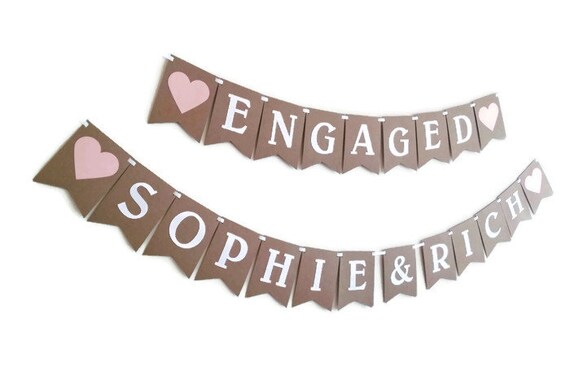 Custom Engagement Party Decoration Engagement Garland Etsy