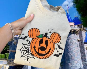 Disneyland Halloween Embroidery, Disneyland Embroidered Sweater, Disneyland Sweatshirt, Disneyland Halloween Shirt, Mickey Ghost Shirt