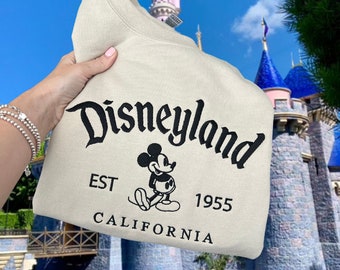 Disneyland Embroidered Sweater, Disneyland Sweatshirt, Disneyland Shirt, Disneyland Sweatshirt Women, Disneyland Mickey, Disneyland Sweater