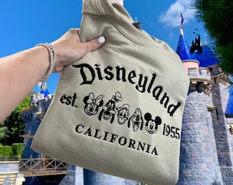 Disneyland Embroidered Sweater, Disneyland Sweatshirt, Disneyland Shirt, Disneyland Sweatshirt Women, Disneyland Mickey, Disneyland Sweater