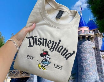 Embroidered Disneyland Sweatshirt with Minnie Mouse, Est 1955