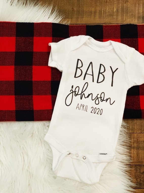 etsy baby announcement onesie