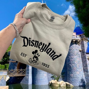 Disneyland Embroidered Sweater, Disneyland Sweatshirt, Disneyland Shirt, Disneyland Sweatshirt Women, Disneyland Mickey, Disneyland Sweater