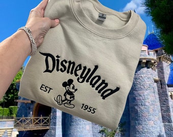 Disneyland Embroidered Sweater, Disneyland Sweatshirt, Disneyland Shirt, Disneyland Sweatshirt Women, Disneyland Mickey, Disneyland Sweater