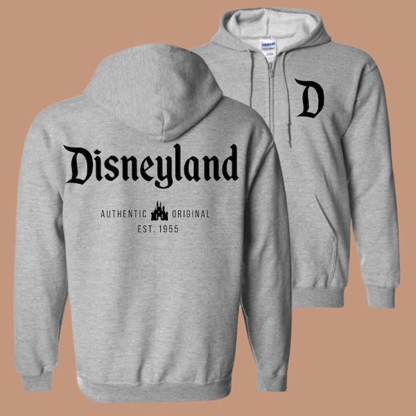 Disneyland Zip Up Hoodie, Disneyland Sweater, Disneyland Sweatshirt, Disneyland Zipup, Disneyland Zip Up, Cute Disneyland Outfit