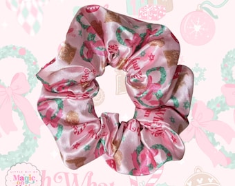 Disney Christmas Scrunchie,  2-Inch Width Hair Accessory