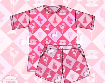 PREORDER Magical Character Collage: Fantasyland Cotton Waffle Sets, Magical Park Day Apparel