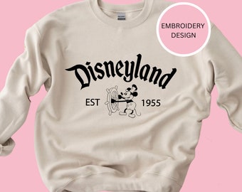 Disneyland Embroidered Sweater, Disneyland Sweatshirt, Disneyland Shirt, Disneyland Sweatshirt Women, Disneyland Mickey, Steamboat Willie