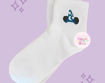 Calcetines de Disneyland, calcetines de Disney World, calcetines de Mickey, calcetines de Minnie, Mickey Hechicero